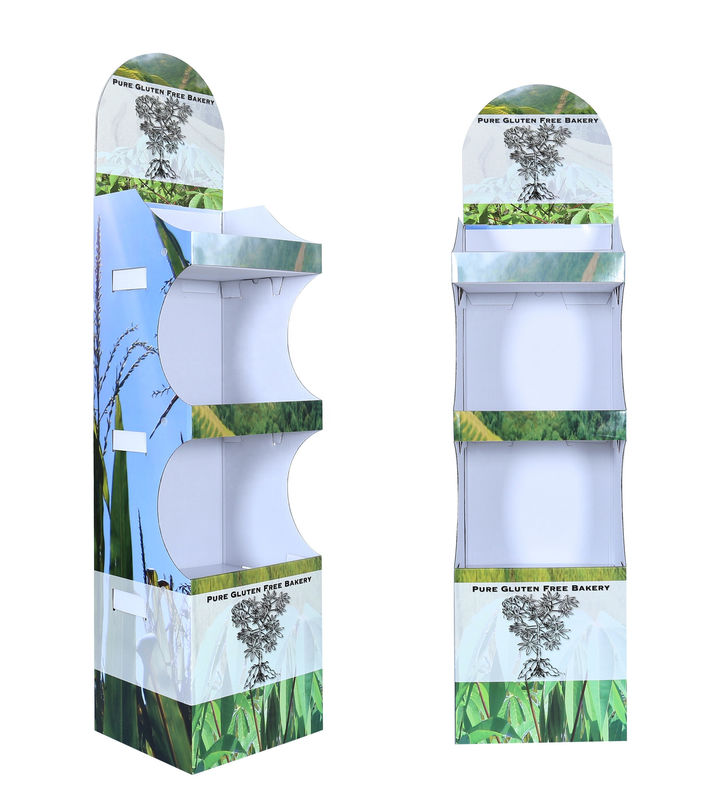 Supermarket recycle cardboard food display cardboard pet food display