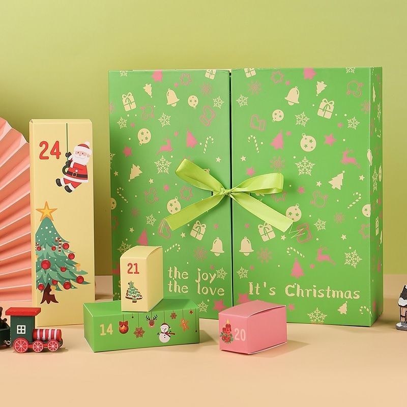 Custom Product Packaging Boxes Open Door Magnetic Xmas Cardboard Gift Boxes