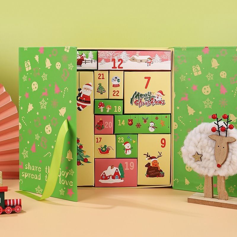 Custom Product Packaging Boxes Open Door Magnetic Xmas Cardboard Gift Boxes