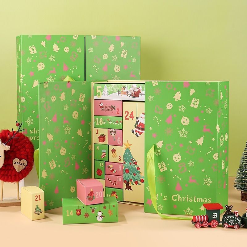 Custom Product Packaging Boxes Open Door Magnetic Xmas Cardboard Gift Boxes