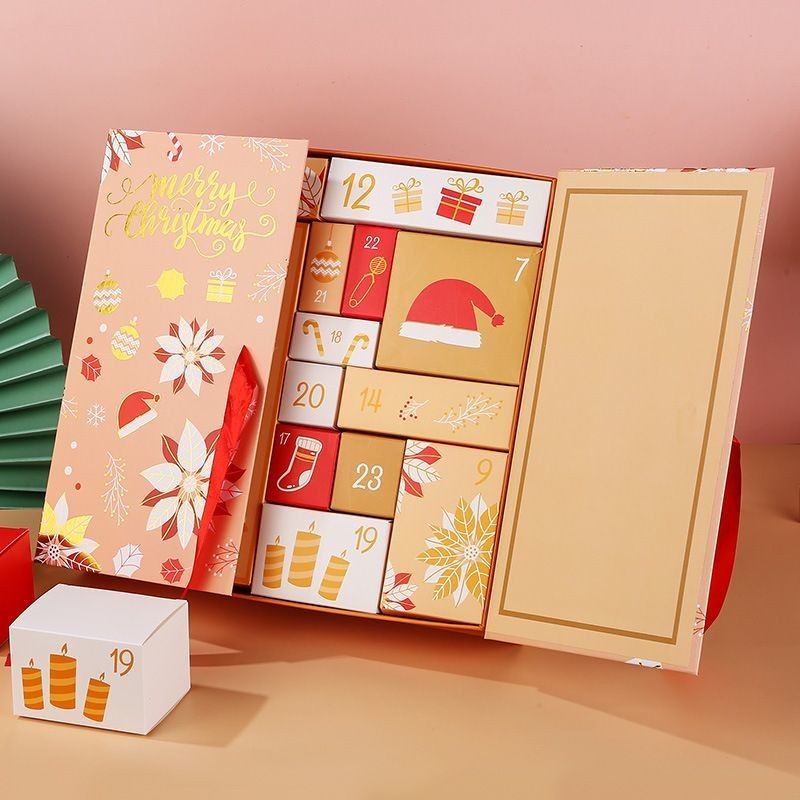 Custom Product Packaging Boxes Open Door Magnetic Xmas Cardboard Gift Boxes