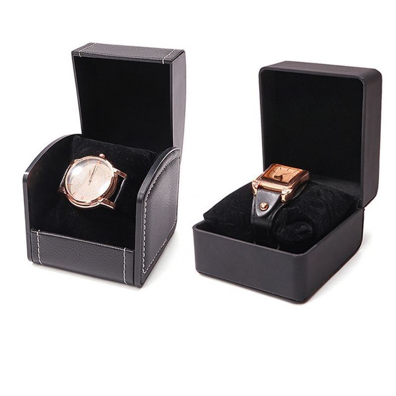 Customized PU Leather Material Paper Cardboard Watch Gift Packaging Box for Display and Storage