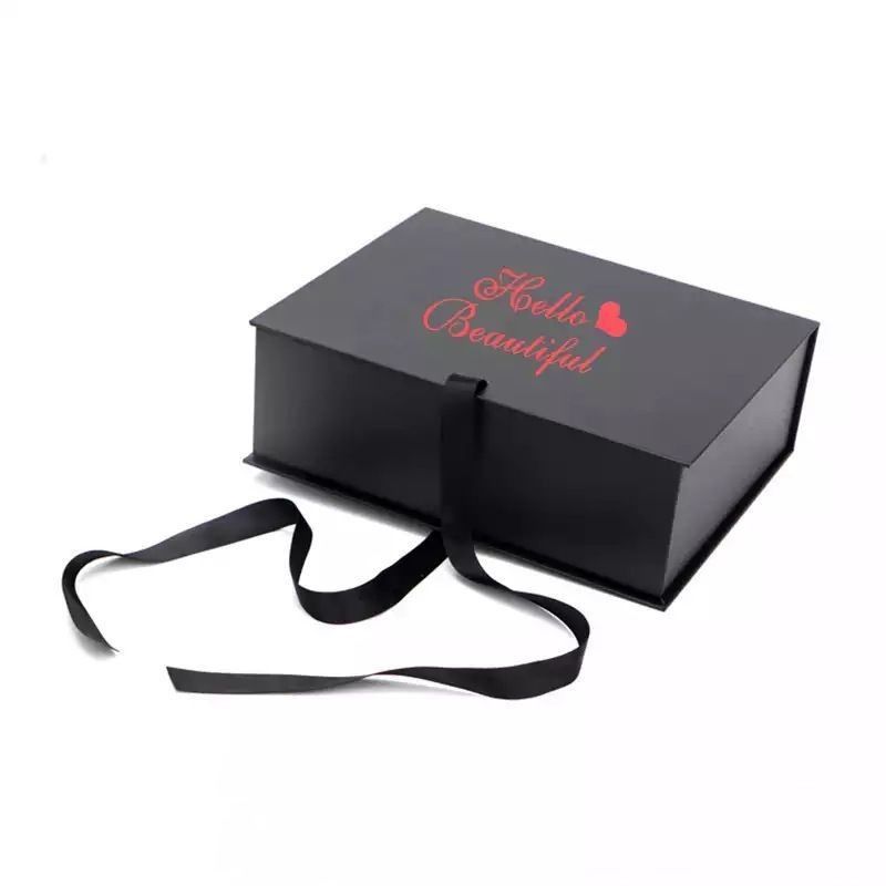 Customized Folding Gift Box Magnet Packaging Box For Human Hair Extension Wig Accessories