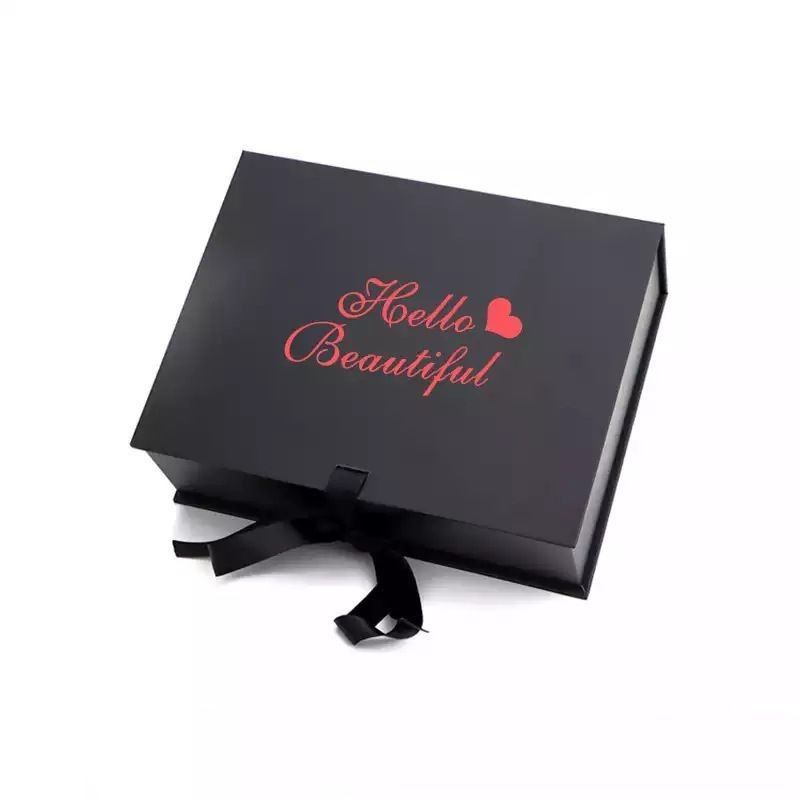 Customized Folding Gift Box Magnet Packaging Box For Human Hair Extension Wig Accessories