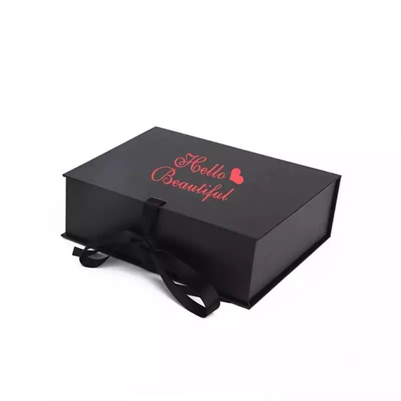 Customized Folding Gift Box Magnet Packaging Box For Human Hair Extension Wig Accessories