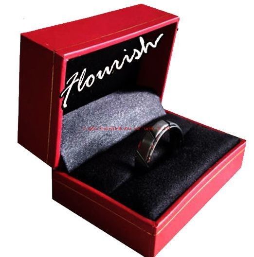 Portable Hinged Clamshell Type Jewelry Packaging Gift Paper Box with Velvet Insert According to Customer Requirements