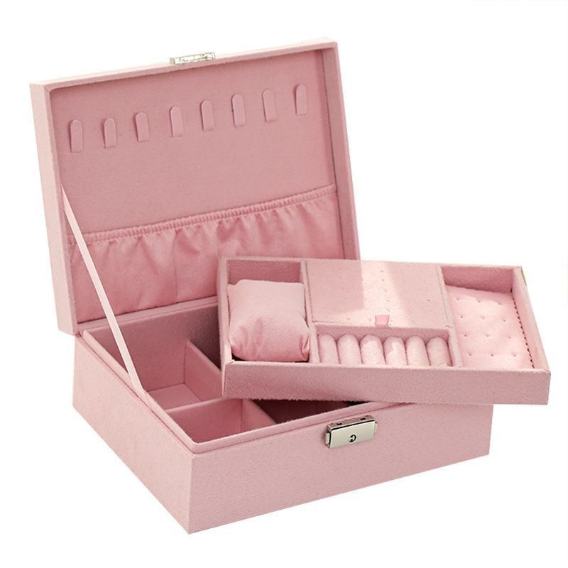 Large-Capacity Wooden Jewelry Storage Box for Jewelry Earrings Necklace Ring Storage Solution