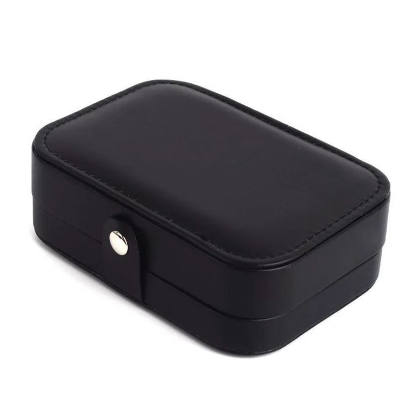 Custom Logo Luxury Jewelry Packaging Box PU Leather Flocking Storage Case Gift Box for Jewelry Necklace Ring
