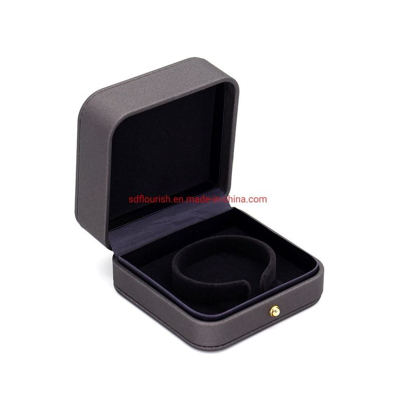 Hot Stamping Surface Handling Elegant Grey Color Square Shaped Bracelet Bangle Gift Packaging Box Pink