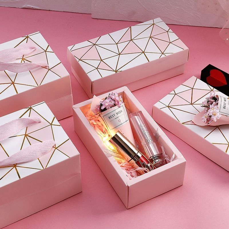 Hot Stamping Makeup Lid and Base Box Cosmetic Perfume Cardboard Paper Gift Drawer Box