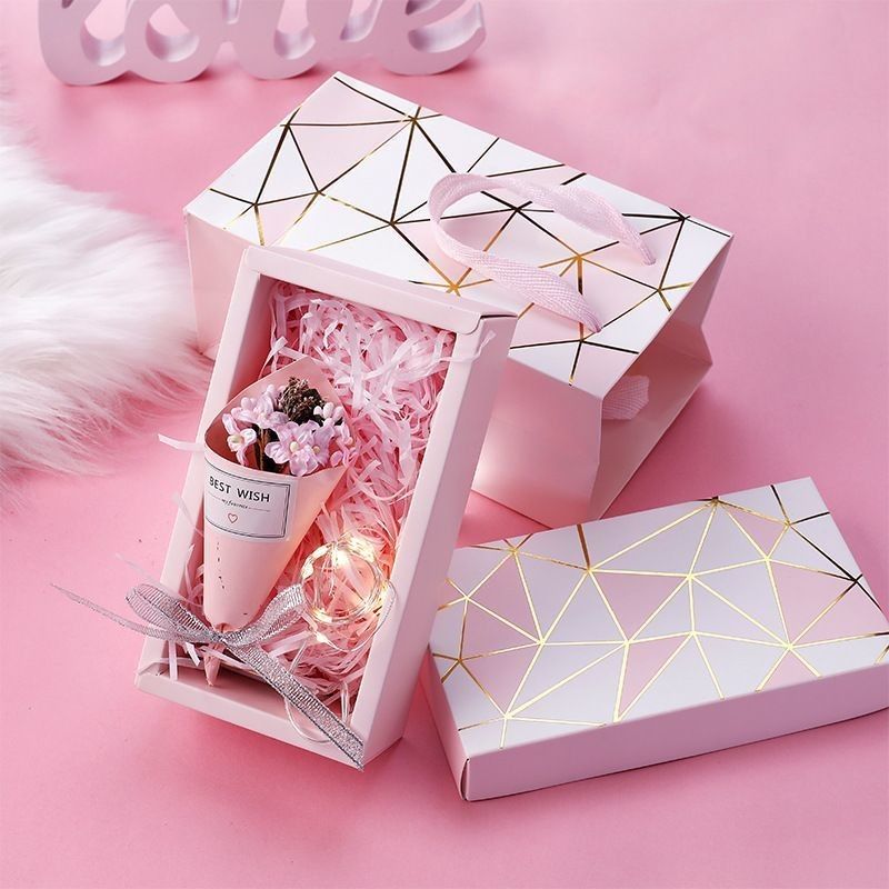 Hot Stamping Makeup Lid and Base Box Cosmetic Perfume Cardboard Paper Gift Drawer Box