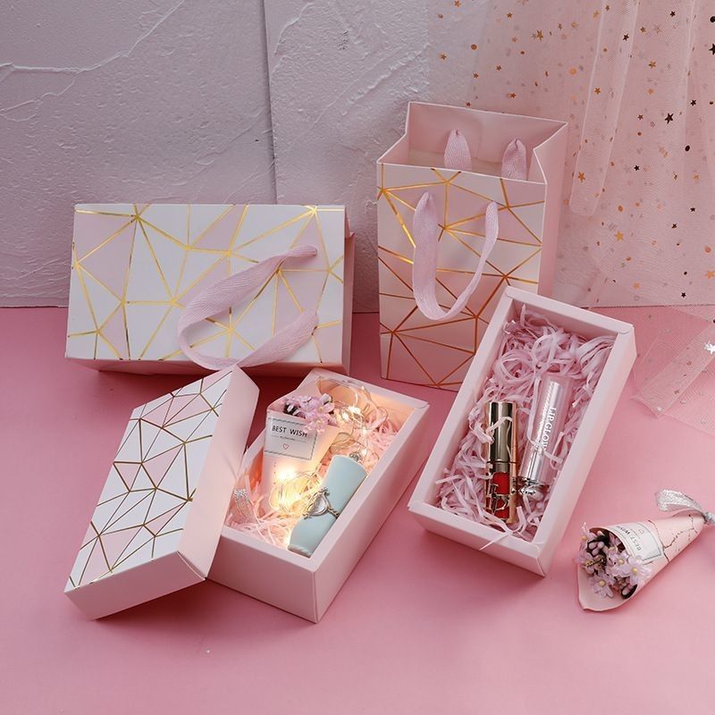 Hot Stamping Makeup Lid and Base Box Cosmetic Perfume Cardboard Paper Gift Drawer Box