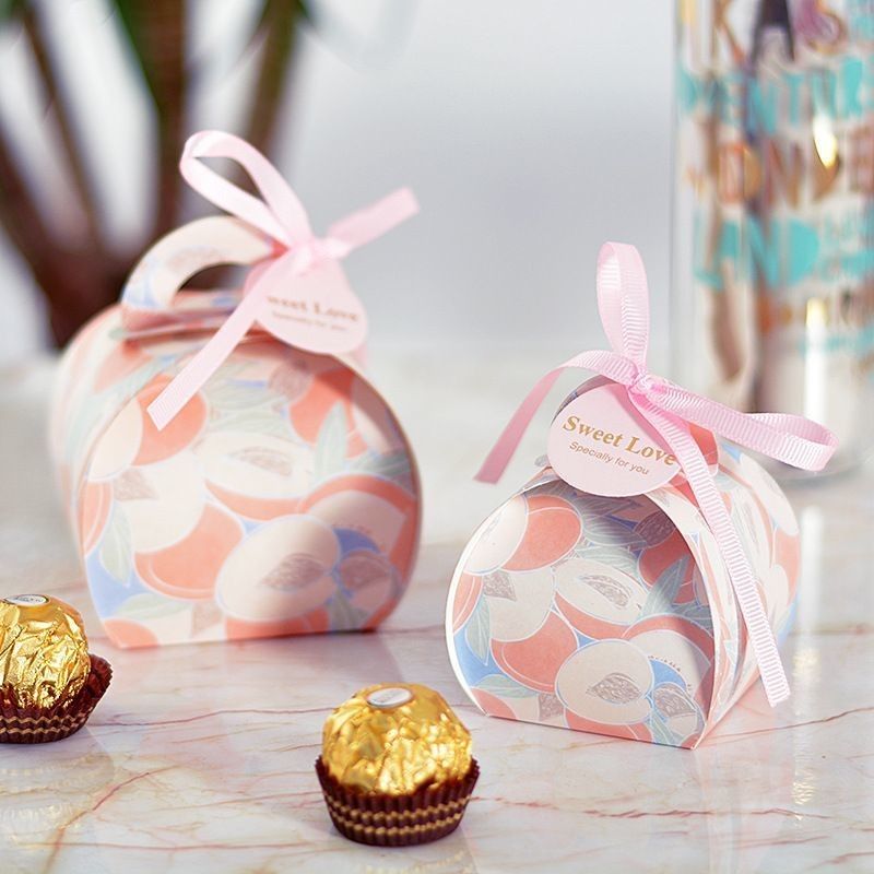 Bright Color Bloom Printed Customized Gift Box Packaging Paper Candy Gift Box