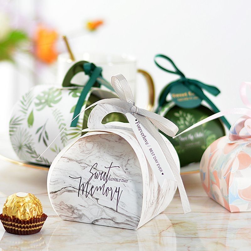 Bright Color Bloom Printed Customized Gift Box Packaging Paper Candy Gift Box