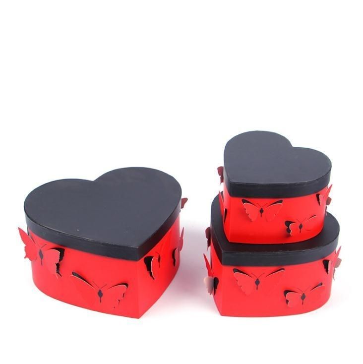 Offset Printing Cardboard Heart Shaped Flower Box Paper Packaging Gift Box For Flowers