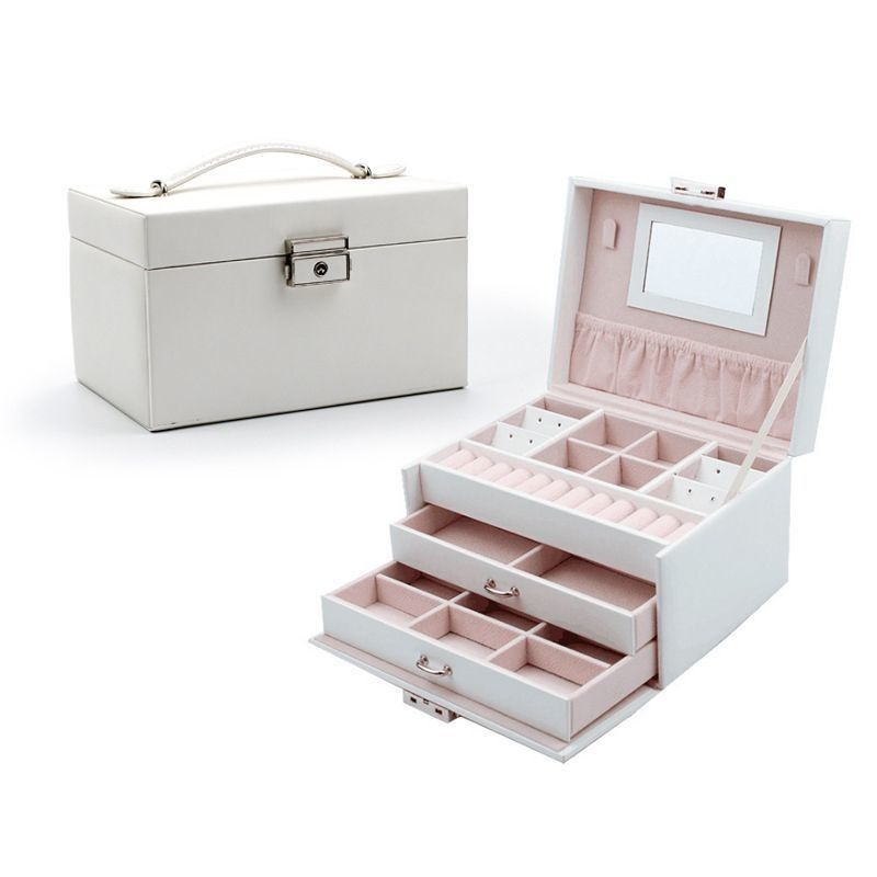 Medium PU Leather Flannel Packaging Gift Box for Ring Earring Pendant Necklace Bracelet Watch Cigar Perfume Jewelry Set