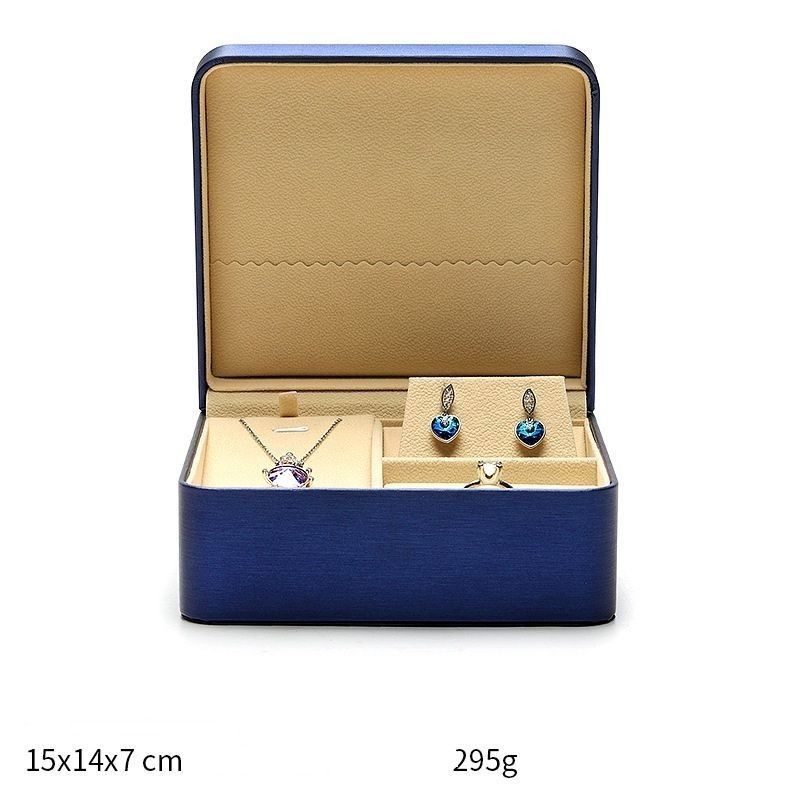 PU Leather Jewelry Packaging Box For Ring Pendant Necklace Earrings Storage Gift Box