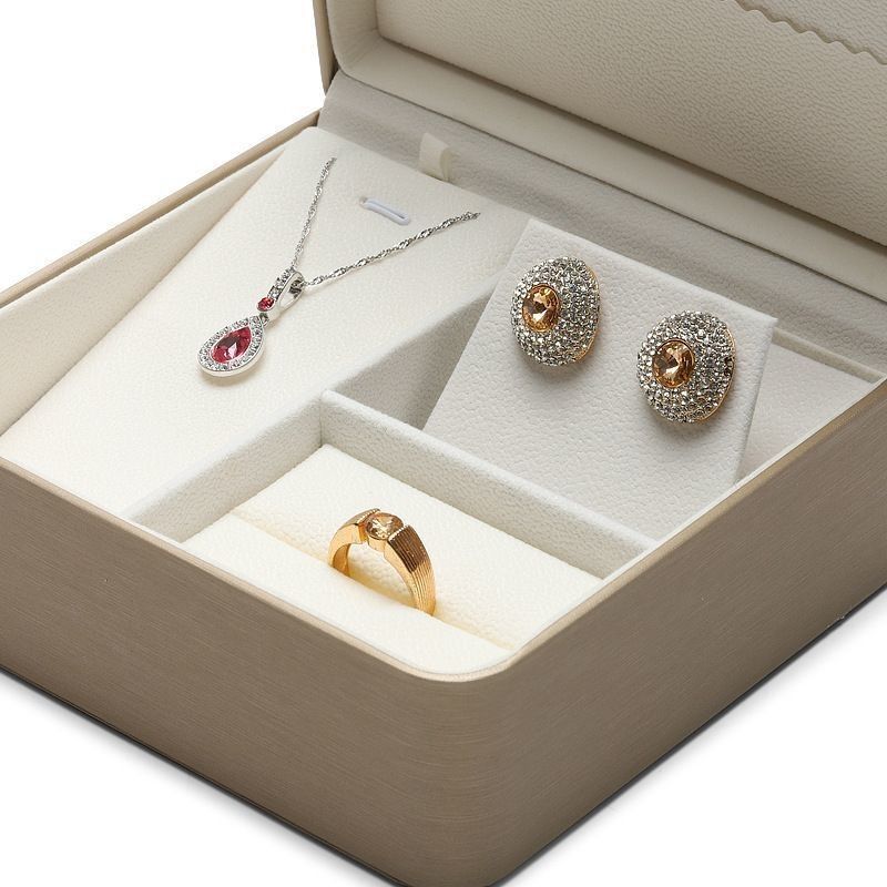 PU Leather Jewelry Packaging Box For Ring Pendant Necklace Earrings Storage Gift Box