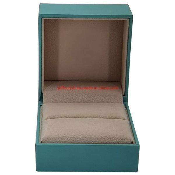 Clamshell Design Elegant Green Color Rigid Cardboard Proposal Ring Gift Box in CDR/EPS/JPG/TIF Format