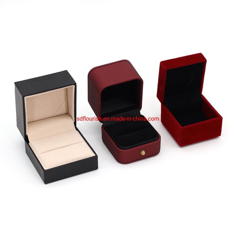 Clamshell Design Elegant Green Color Rigid Cardboard Proposal Ring Gift Box in CDR/EPS/JPG/TIF Format