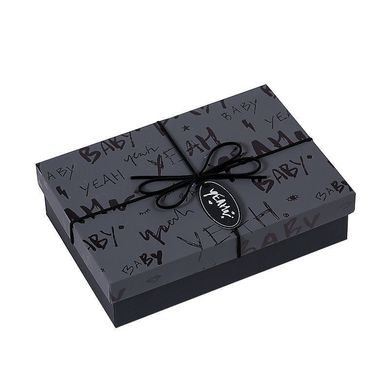 Rigid Cardboard Lid and Base Box Packaging Apparel Shoe Tie Mens Belt Gift Box