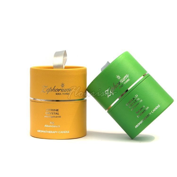 Hot Foil Stamping Corrugated Paper Cans Packaging Cardboard Paper Tube Candle Packaging