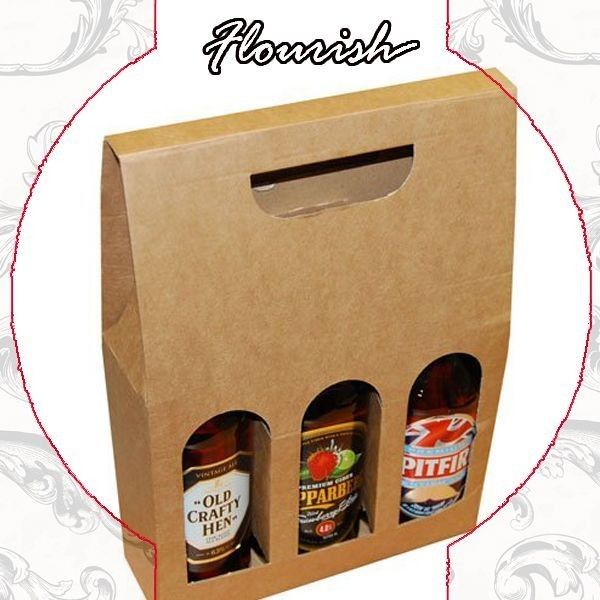 E Flute Kraft Paper Display Box Sauce Corrugated Paper Box Carrier Customizable Thickness