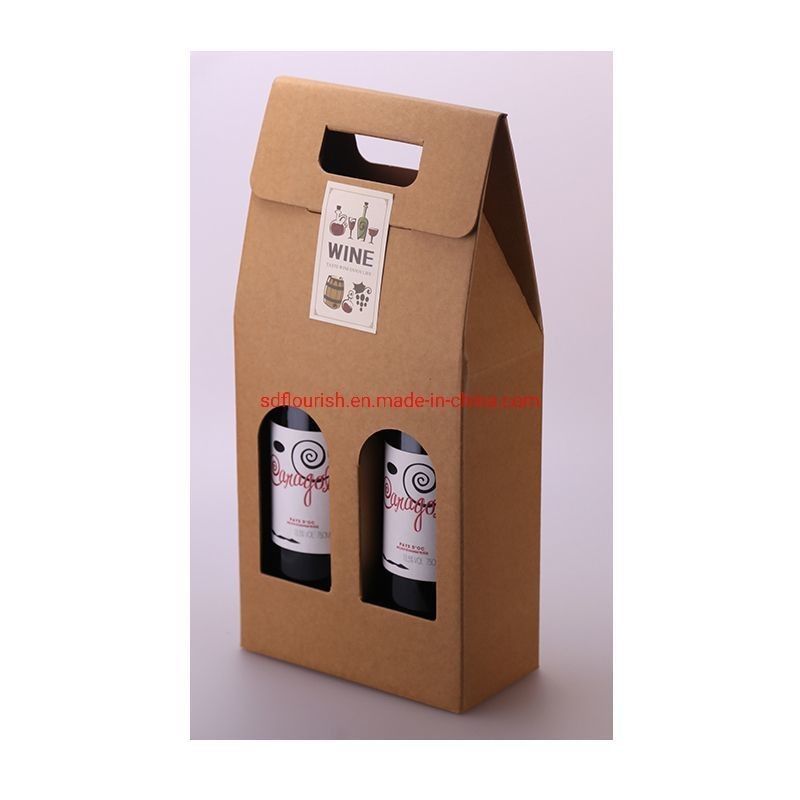 E Flute Kraft Paper Display Box Sauce Corrugated Paper Box Carrier Customizable Thickness