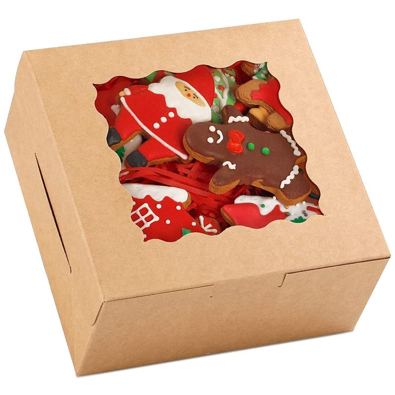 Flourish Arrivals Cake/Bakery/Candy Folding Window Boxes with Lids Packaging Solution using 100% Recycled Material Paper