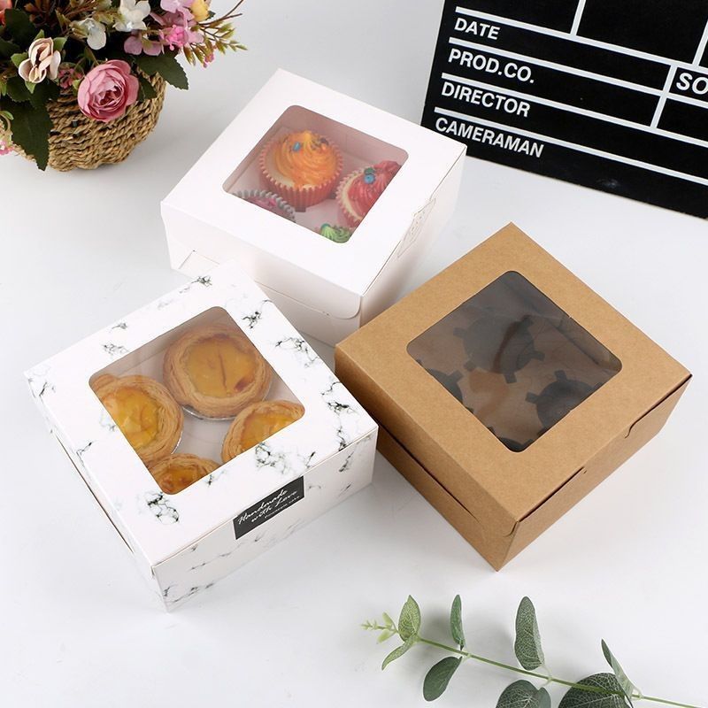 Flourish Arrivals Cake/Bakery/Candy Folding Window Boxes with Lids Packaging Solution using 100% Recycled Material Paper