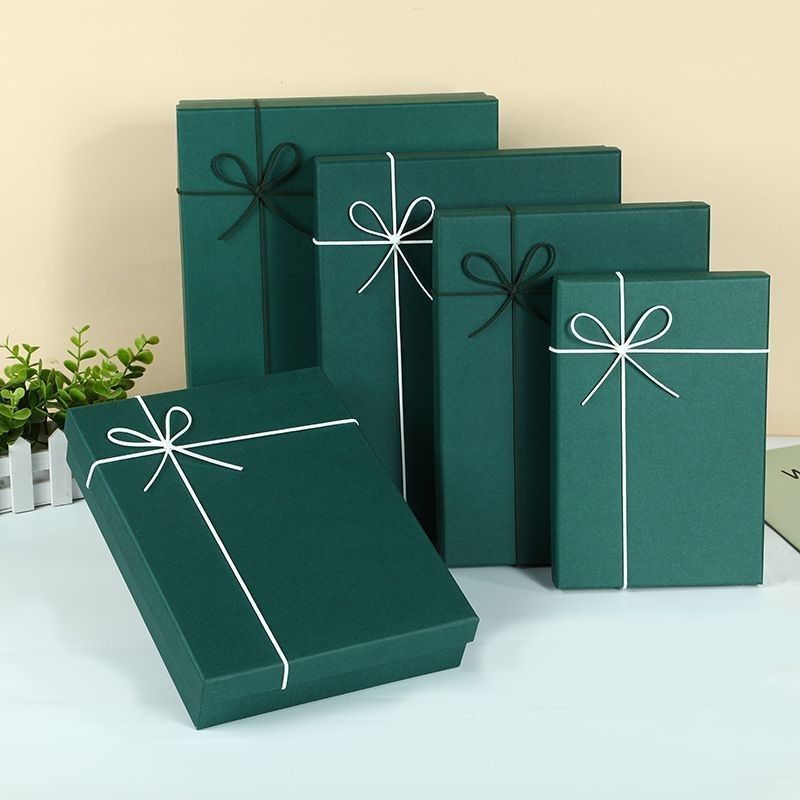Shoes And Apparel Gift Boxes Packaging Solid Color Rigid Cardboard Lid and Base Box