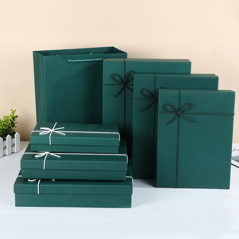 Shoes And Apparel Gift Boxes Packaging Solid Color Rigid Cardboard Lid and Base Box