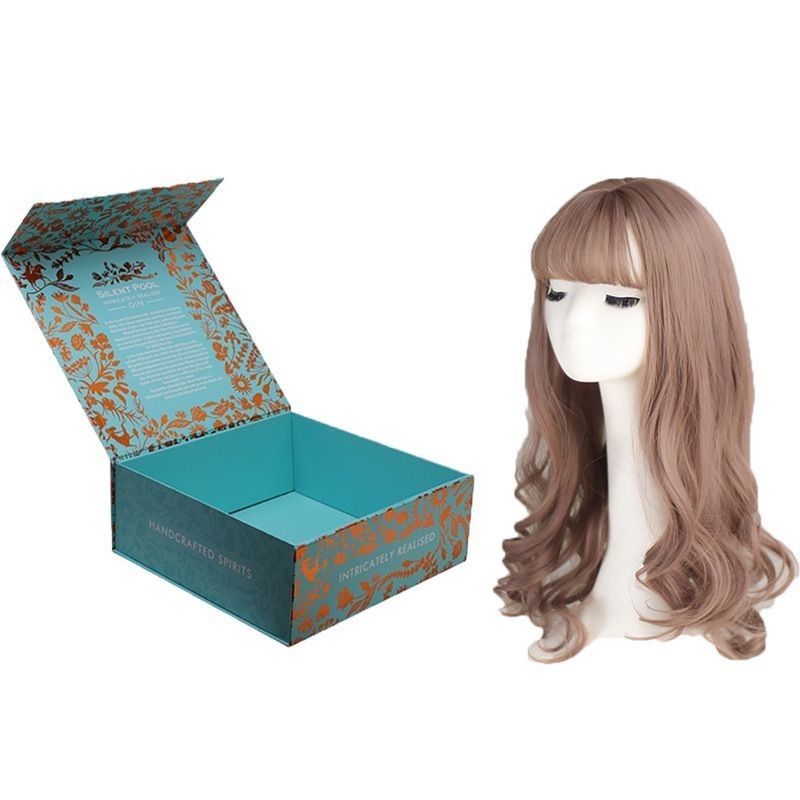 Middle Foldable Magnetic Gift Box Packaging For Tea Coffee Wig Human Hair Extension
