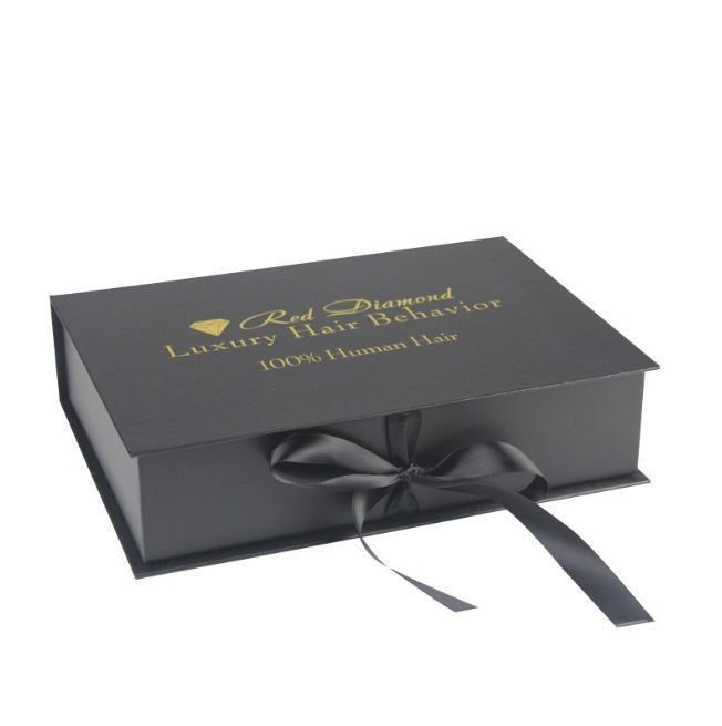 Middle Foldable Magnetic Gift Box Packaging For Tea Coffee Wig Human Hair Extension
