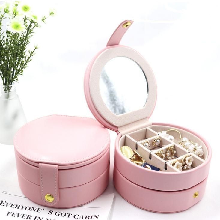 Round Luxury Jewelry Boxes 10.9*10.2*5.9cm Paper Packaging Box Custom Logo Printing