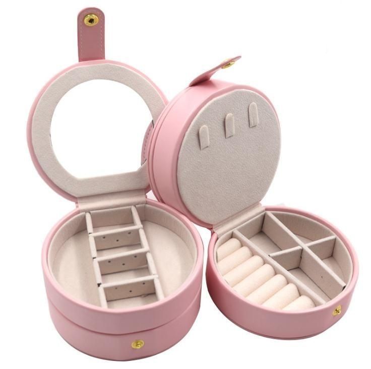 Round Luxury Jewelry Boxes 10.9*10.2*5.9cm Paper Packaging Box Custom Logo Printing
