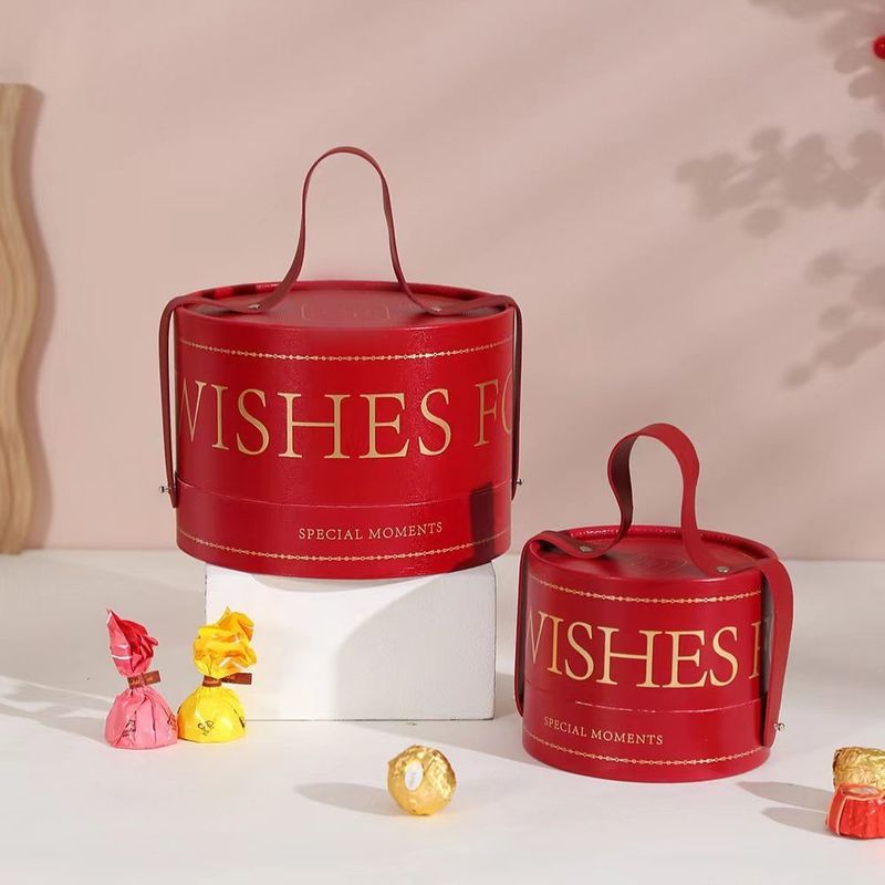 Custom Round Cylinder Gift Box Packaging For Storage Food Candy Chocolate Wine Jewelry