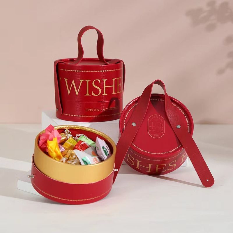 Custom Round Cylinder Gift Box Packaging For Storage Food Candy Chocolate Wine Jewelry