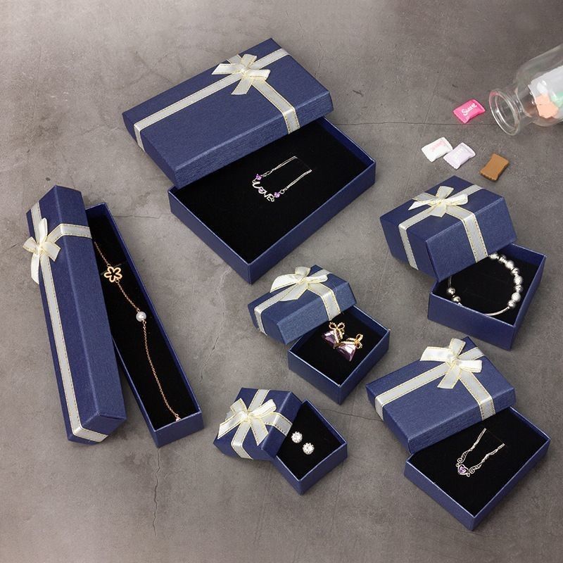 Customized Cardboard Paper Packaging Gift Jewelry Box with Foam Insert and 100% Recycled Material Paper