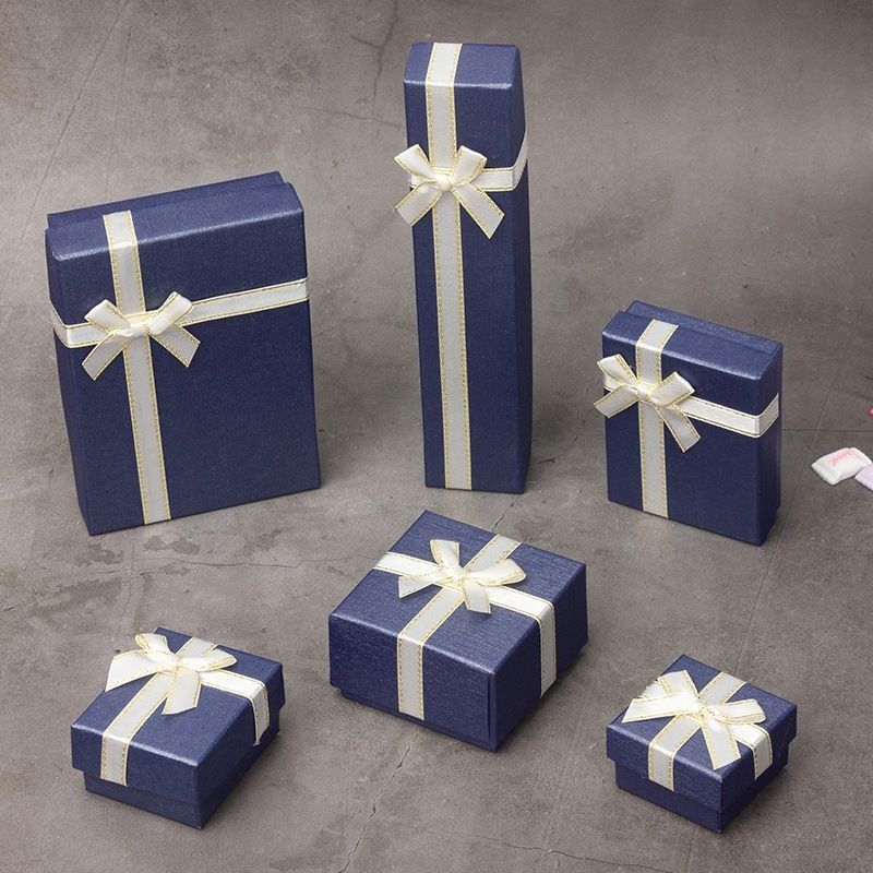Customized Cardboard Paper Packaging Gift Jewelry Box with Foam Insert and 100% Recycled Material Paper