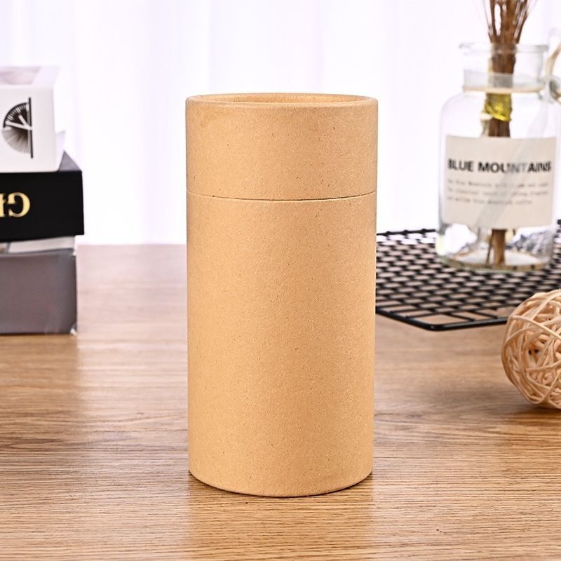Waterproof Kraft Round Paper Tube Box Cardboard Paper Cylinder Container For Tea Coffee