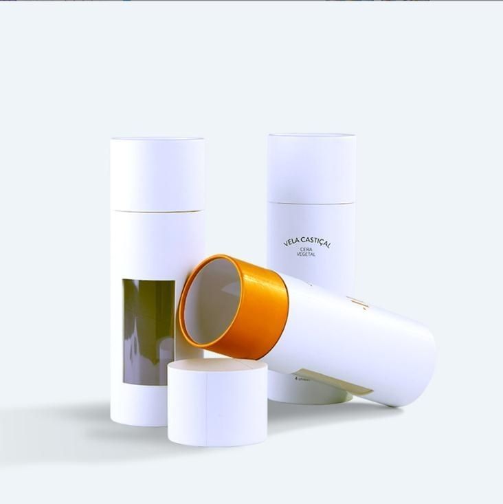 Round Paper Cans Packaging For Cosmetic Perfume Candle Jewelry Paper Tube Packaging Box