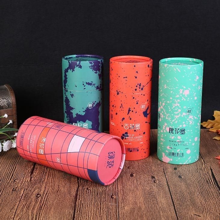 Round Paper Cans Packaging For Cosmetic Perfume Candle Jewelry Paper Tube Packaging Box