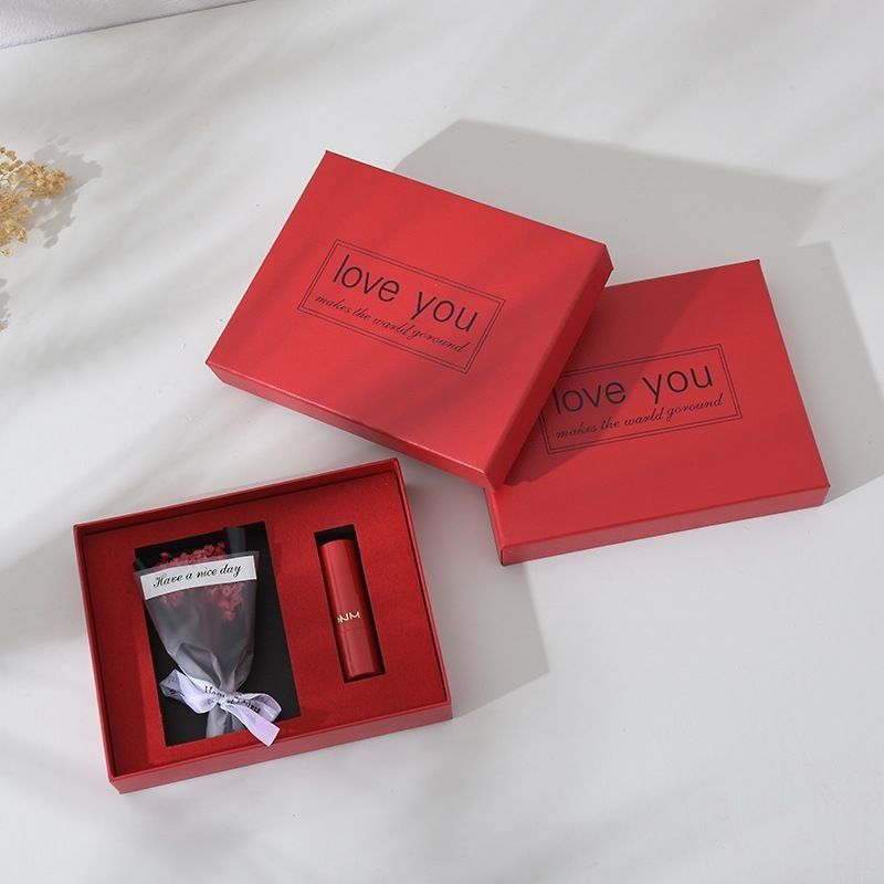 Heaven and Earth Lid Customized Rectangular Lipstick Perfume Gift Box for Customized Wedding Favors