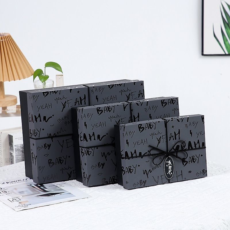Black Gift Packaging Paper Jewelry Boxes For Necklace Ring Bracelet Watch Eco Friendly