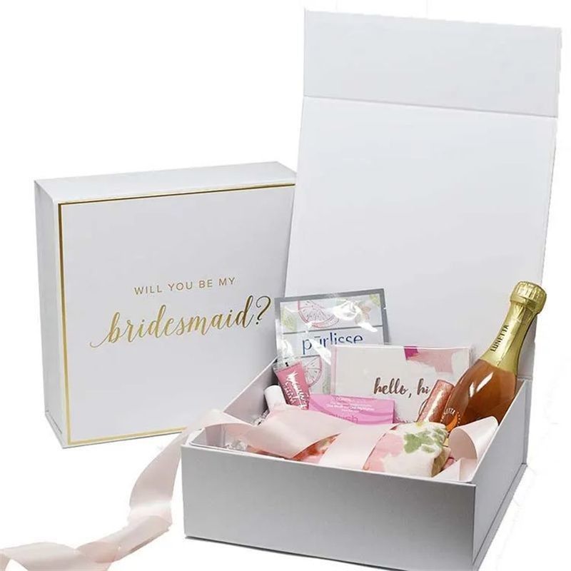 Custom Magnetic Closure White Cardboard Gift Box For Mother's Day Valentine's Day