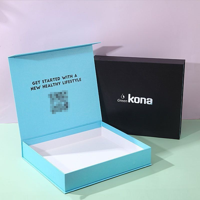 Solid Color Magnetic Packaging Box Matt Laminated Foldable Rigid Cardboard Gift Box