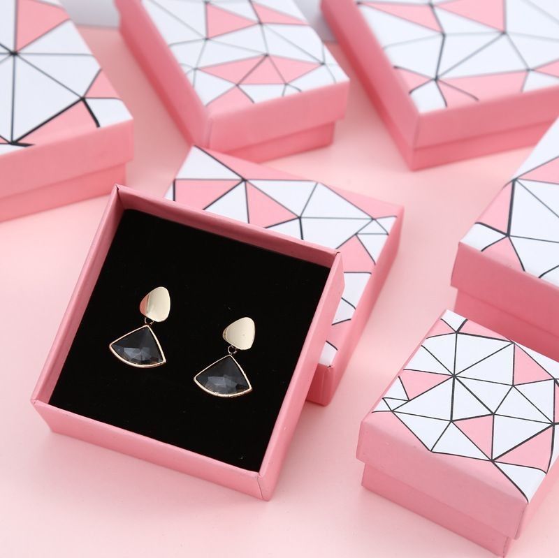 Hot Stamping Paper Jewelry Boxes Bow Tie Lid And Base Cardboard Paper Packaging Gift Box