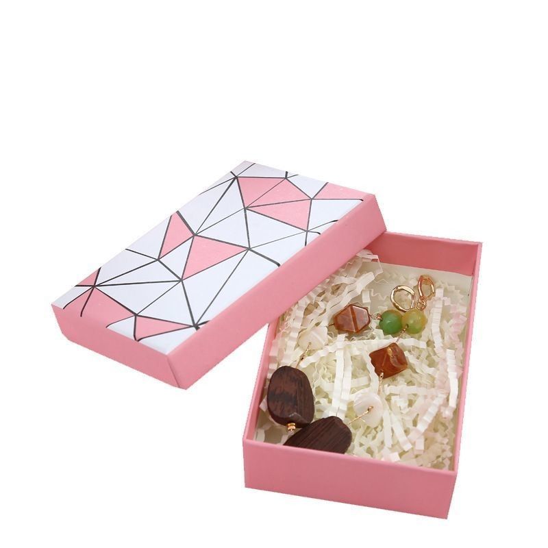 Hot Stamping Paper Jewelry Boxes Bow Tie Lid And Base Cardboard Paper Packaging Gift Box