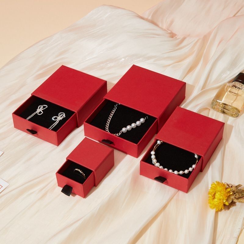 Drawer Type Cardboard Underwear Packaging Box With Handle Two Sided Customizable Printing